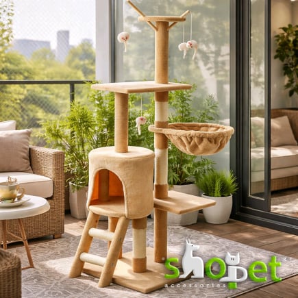 Cat scratching trees